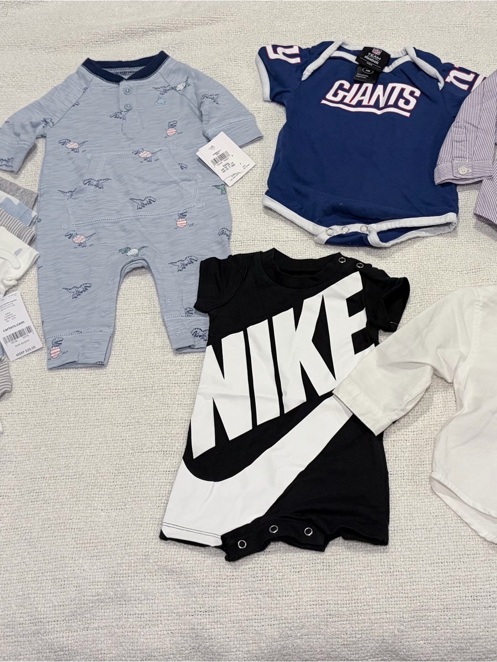Baby Boy Newborn 3-6M Clothing Lot Nike Carter’s NY Giants Some NWT